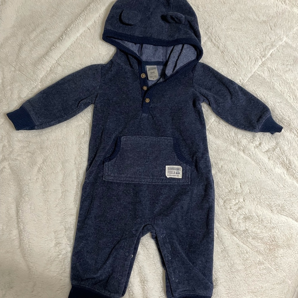 Carter’s Fleece Jumpsuits for baby boys. Size 6M.